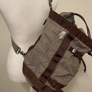 The North Face Brown Plaid crossbody